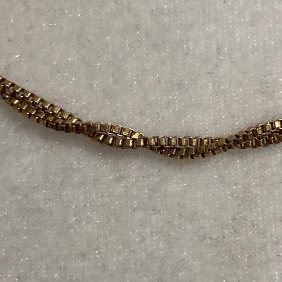 18K Gold Plated Box Chain Twisted Classic Necklace Vintage Feminine Bohemian - Picture 13 of 17